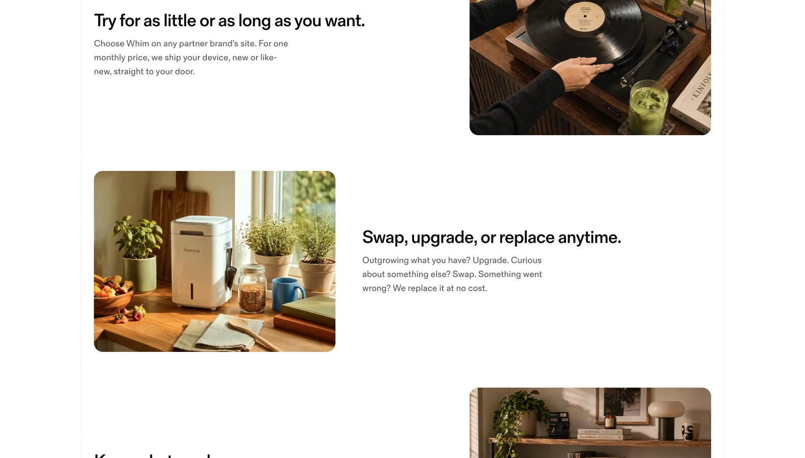 How it works on the Whim homepage